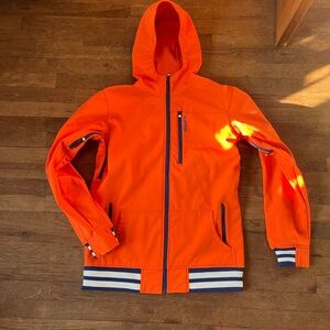 Burton Bright Orange Jacket with Blue Zipper